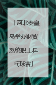 河北秦皇岛举办财贸系统职工乒乓球赛