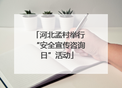 河北孟村举行“安全宣传咨询日”活动