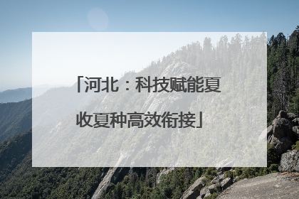 河北：科技赋能夏收夏种高效衔接