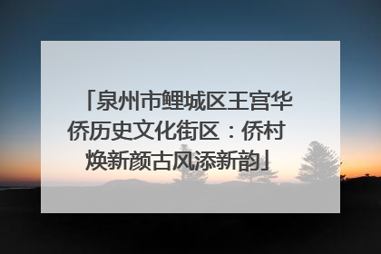 泉州市鲤城区王宫华侨历史文化街区：侨村焕新颜古风添新韵