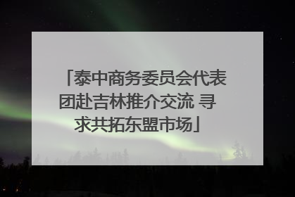 泰中商务委员会代表团赴吉林推介交流 寻求共拓东盟市场