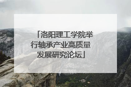 洛阳理工学院举行轴承产业高质量发展研究论坛