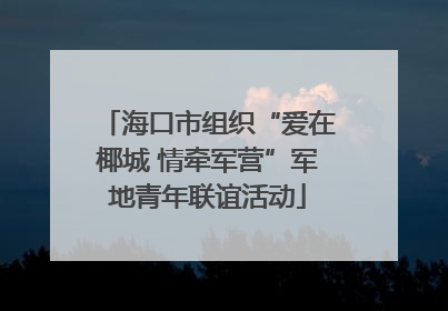 海口市组织“爱在椰城 情牵军营”军地青年联谊活动