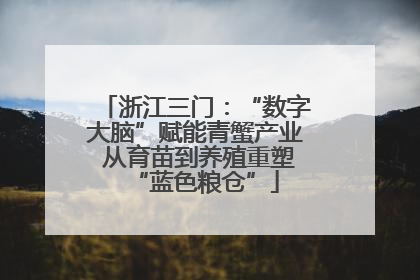 浙江三门：“数字大脑”赋能青蟹产业 从育苗到养殖重塑“蓝色粮仓”