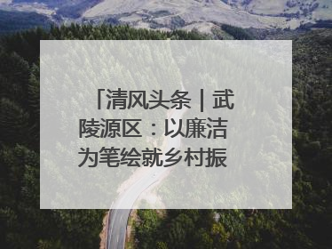 清风头条｜武陵源区：以廉洁为笔绘就乡村振兴新画卷