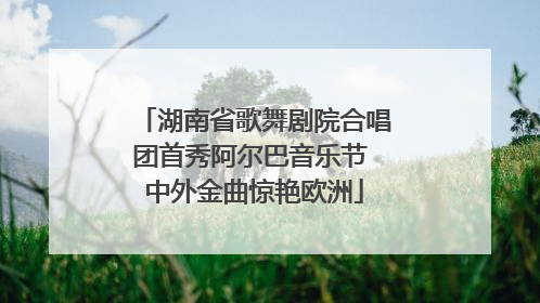 湖南省歌舞剧院合唱团首秀阿尔巴音乐节 中外金曲惊艳欧洲