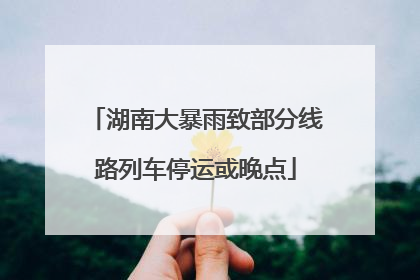 湖南大暴雨致部分线路列车停运或晚点