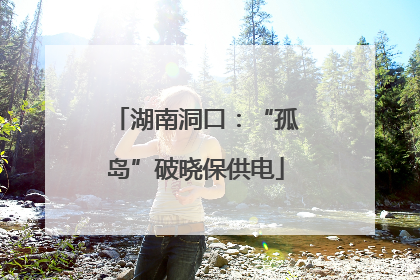 湖南洞口：“孤岛”破晓保供电
