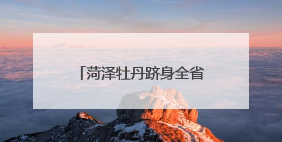 菏泽牡丹跻身全省品牌影响力第一
