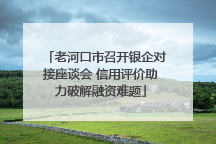 老河口市召开银企对接座谈会 信用评价助力破解融资难题