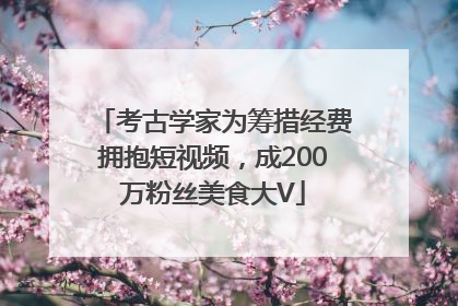 考古学家为筹措经费拥抱短视频，成200万粉丝美食大V