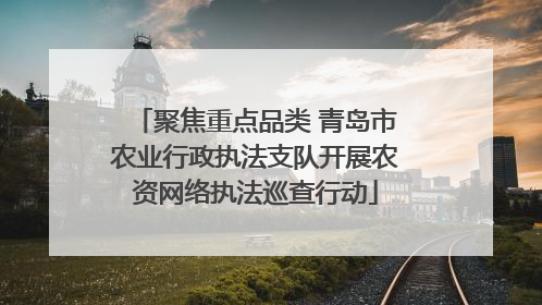 聚焦重点品类 青岛市农业行政执法支队开展农资网络执法巡查行动