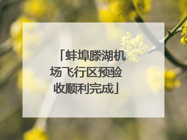 蚌埠滕湖机场飞行区预验收顺利完成
