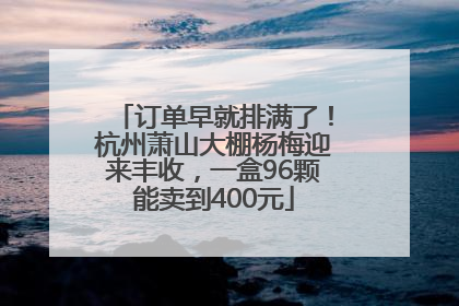 订单早就排满了！杭州萧山大棚杨梅迎来丰收，一盒96颗能卖到400元