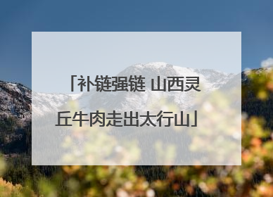 补链强链 山西灵丘牛肉走出太行山