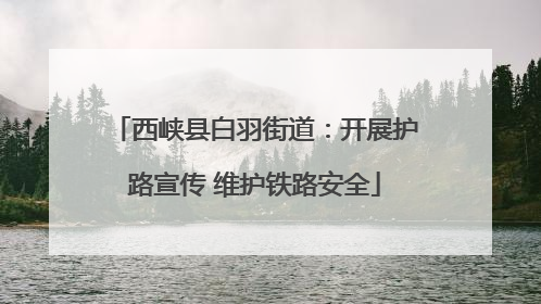 西峡县白羽街道：开展护路宣传 维护铁路安全