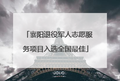 襄阳退役军人志愿服务项目入选全国最佳