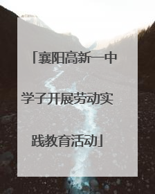 襄阳高新一中学子开展劳动实践教育活动