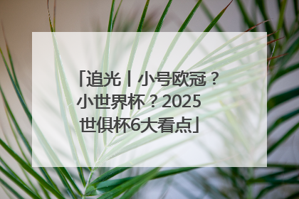 追光丨小号欧冠？小世界杯？2025世俱杯6大看点