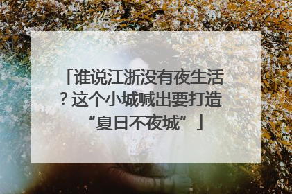 谁说江浙没有夜生活？这个小城喊出要打造“夏日不夜城”