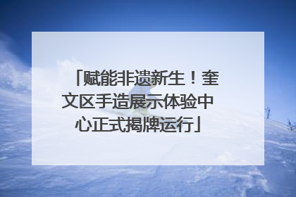 赋能非遗新生！奎文区手造展示体验中心正式揭牌运行