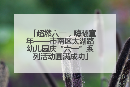 超燃六一，嗨翻童年——市南区太湖路幼儿园庆“六一”系列活动圆满成功