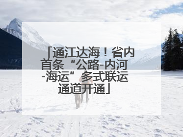 通江达海！省内首条“公路-内河-海运”多式联运通道开通