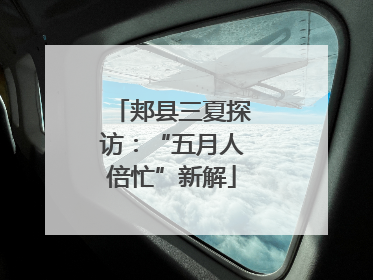 郏县三夏探访：“五月人倍忙”新解
