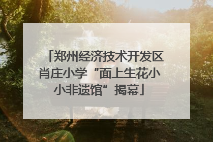郑州经济技术开发区肖庄小学“面上生花小小非遗馆”揭幕