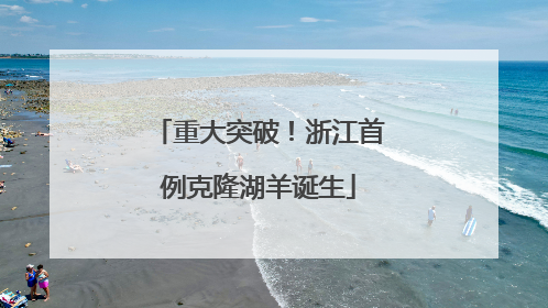 重大突破！浙江首例克隆湖羊诞生