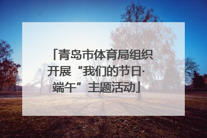 青岛市体育局组织开展“我们的节日·端午”主题活动