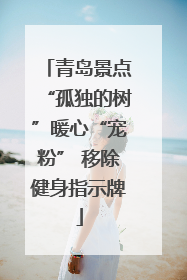 青岛景点“孤独的树”暖心“宠粉” 移除健身指示牌