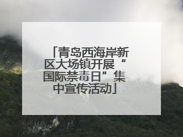青岛西海岸新区大场镇开展“国际禁毒日”集中宣传活动