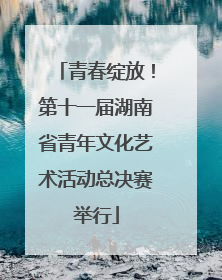 青春绽放！第十一届湖南省青年文化艺术活动总决赛举行
