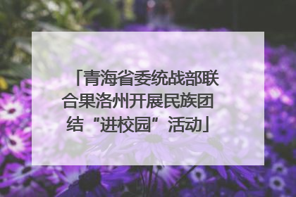 青海省委统战部联合果洛州开展民族团结“进校园”活动