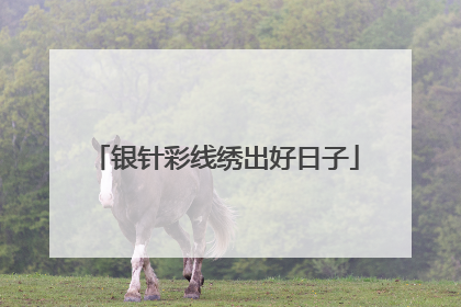 银针彩线绣出好日子