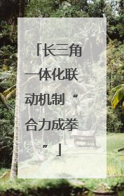 长三角一体化联动机制“合力成拳”