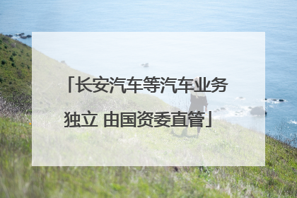 长安汽车等汽车业务独立 由国资委直管