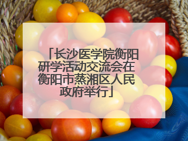 长沙医学院衡阳研学活动交流会在衡阳市蒸湘区人民政府举行