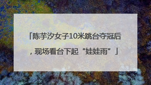 陈芋汐女子10米跳台夺冠后，现场看台下起“娃娃雨”