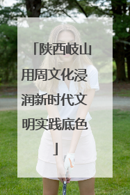 陕西岐山用周文化浸润新时代文明实践底色