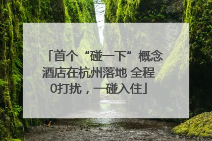 首个“碰一下”概念酒店在杭州落地 全程0打扰，一碰入住