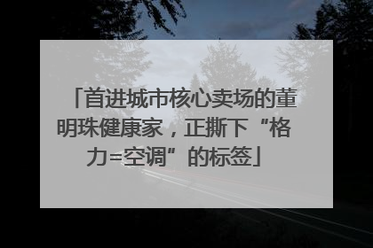 首进城市核心卖场的董明珠健康家，正撕下“格力=空调”的标签