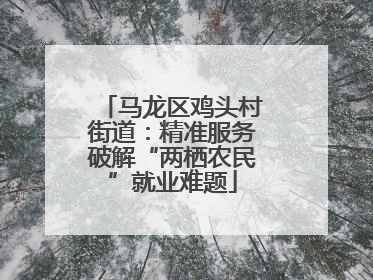 马龙区鸡头村街道：精准服务破解“两栖农民”就业难题