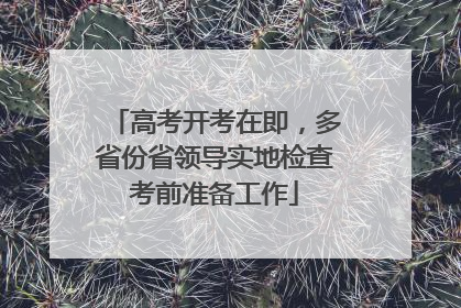 高考开考在即，多省份省领导实地检查考前准备工作