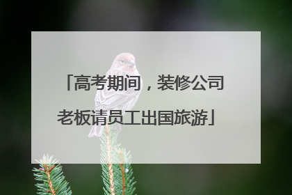 高考期间，装修公司老板请员工出国旅游