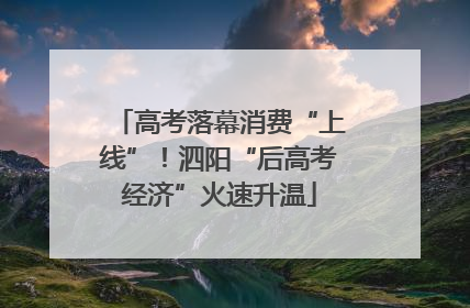 高考落幕消费“上线”！泗阳“后高考经济”火速升温