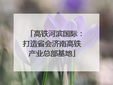 高铁河滨国际：打造省会济南高铁产业总部基地