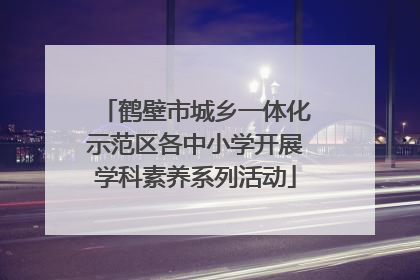 鹤壁市城乡一体化示范区各中小学开展学科素养系列活动