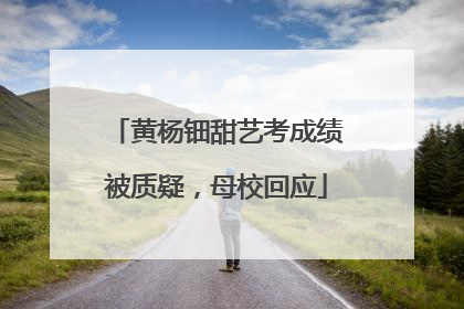 黄杨钿甜艺考成绩被质疑，母校回应